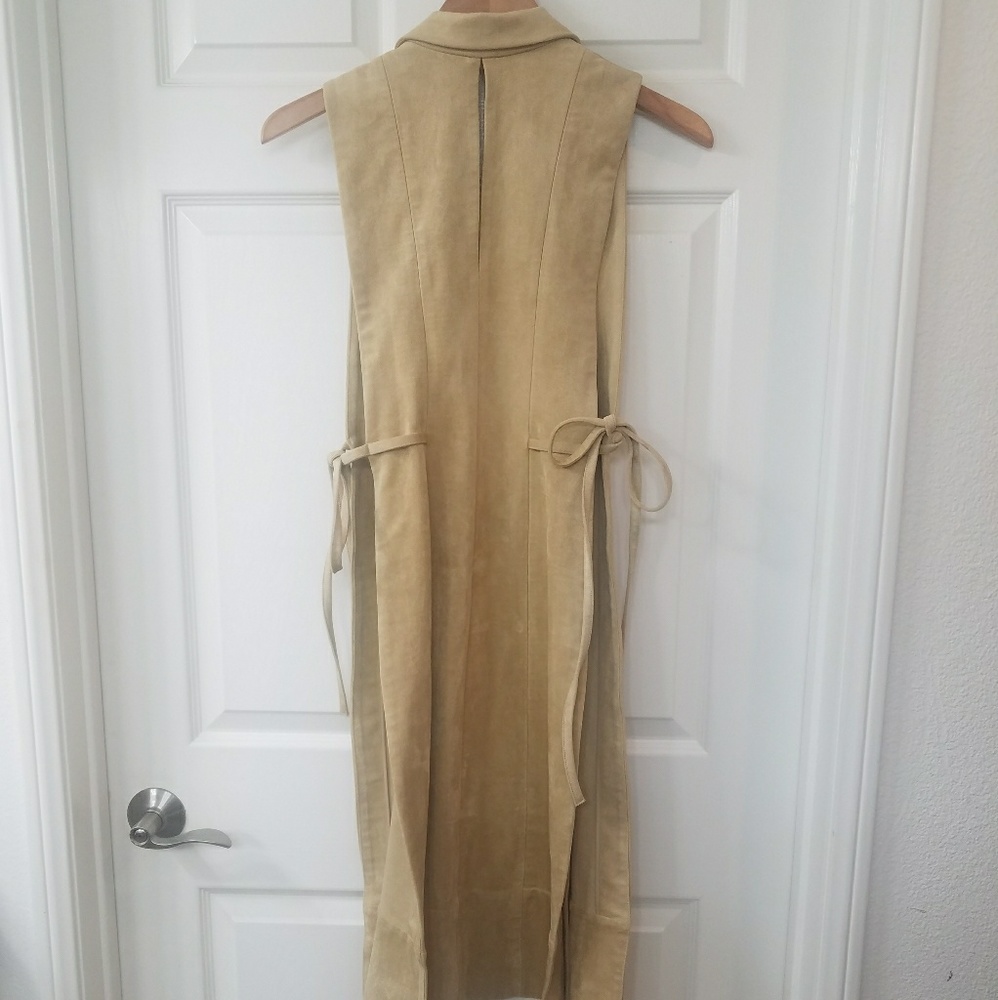 BCBG Faux Suede Gorgeous"Gaia" Long Vest! - Picture 7 of 8